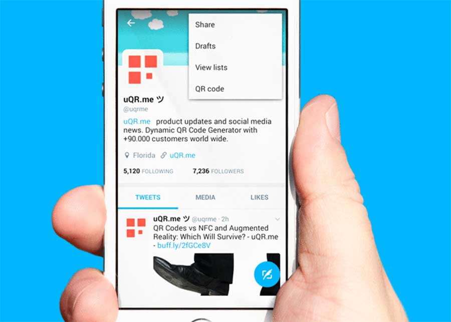 quét mã qr trên twitter